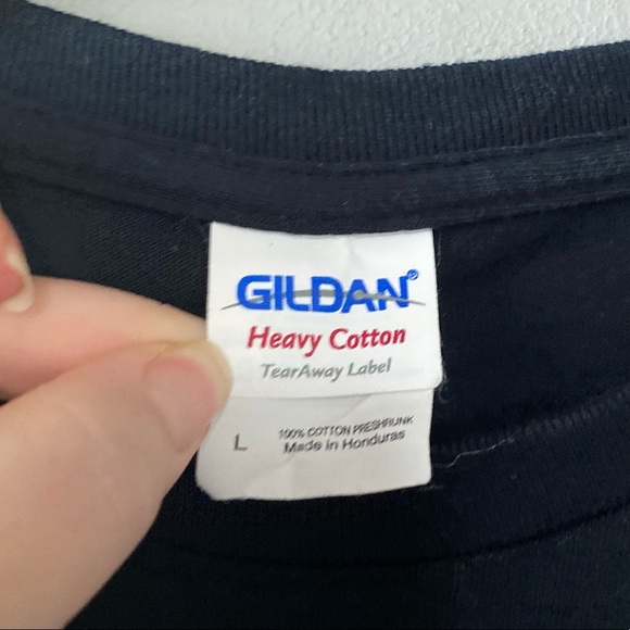 Gildan Sierra Nevada Black T-shirt Lime Green Print Unisex - Picture 4 of 6